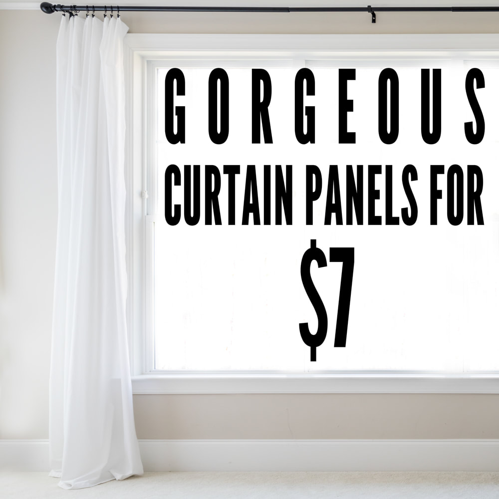 Gorgeous curtain panels for just $7 each! Such a great DIY idea. By Calm Cradle Photo & Design