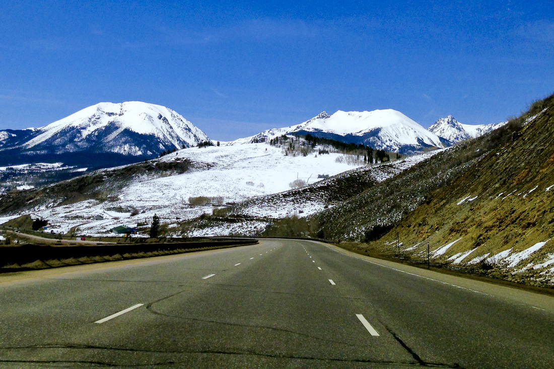 Approaching the Gore Range from I-70. Buffalo Mountain and Red Peak. Summit County, Colorado. Calm Cradle Photo & Design