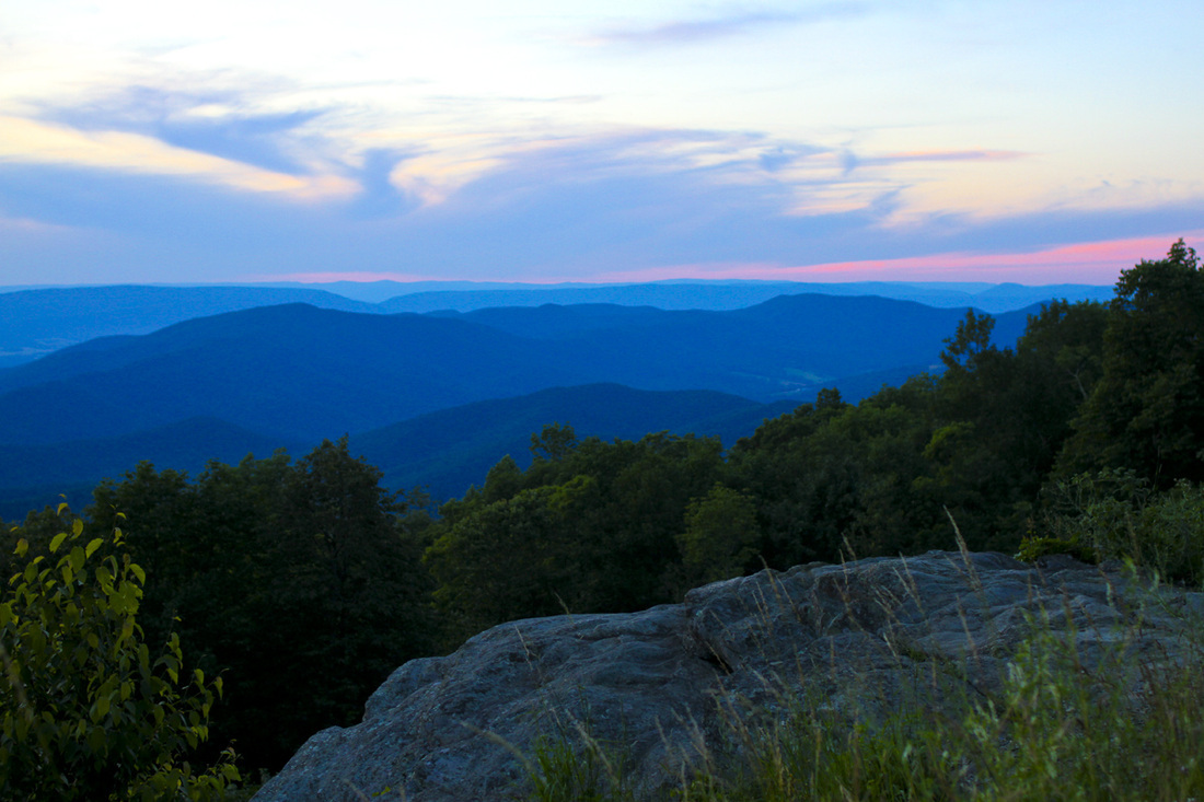 Sunset over the Shenandoah Valley. Shenandoah National Park, Virginia. By Calm Cradle Photo & Design