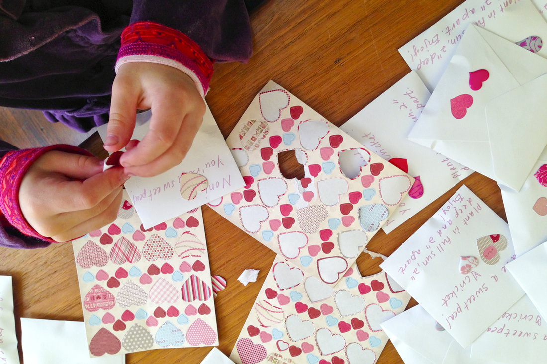 Little hands making Valentines. By Calm Cradle Photo & Design