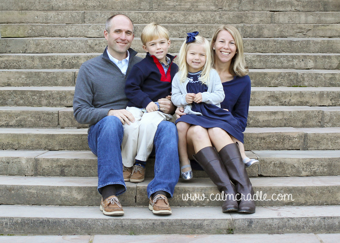 Portraits: Family of four at Duke Gardens. By Calm Cradle Photo & Design