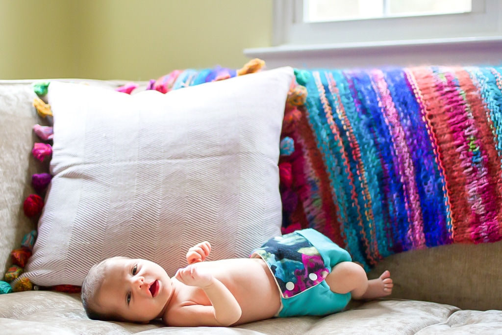 Lifestyle portraits: Bright and bold in-home newborn session. (Durham, NC) By Calm Cradle Photo & Design (Chapel Hill, NC)