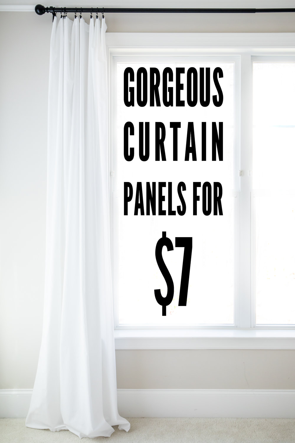 Gorgeous curtain panels for just $7 each! Such a great DIY idea. By Calm Cradle Photo & Design