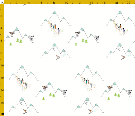 Mountain play in warm white. Available in fabric, wallpaper and gift wrap. By Calm Cradle Photo & Design