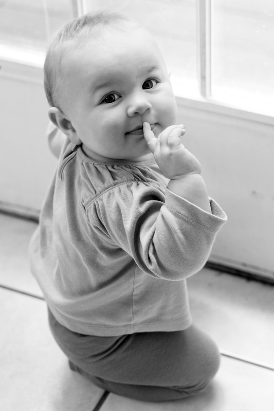 11-month baby portraits in black & white. Calm Cradle Photo & Design