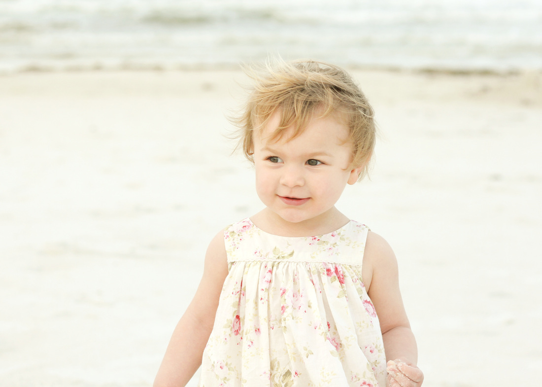 2-year-old beach portrait. By Calm Cradle Photo & Design