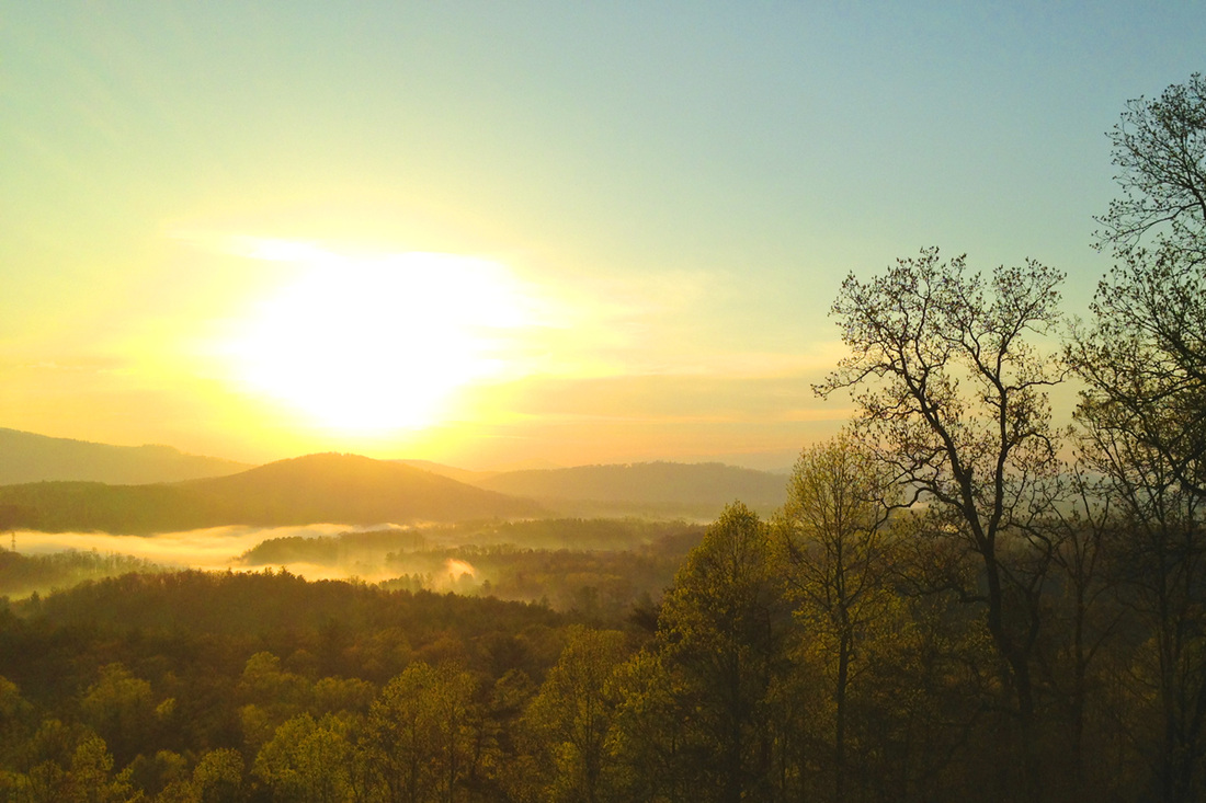 Easter sunrise over the Blue Ridge Mountains. Blue Ridge Parkway, Asheville, NC. Julia Soplop/Calm Cradle Photo & Design
