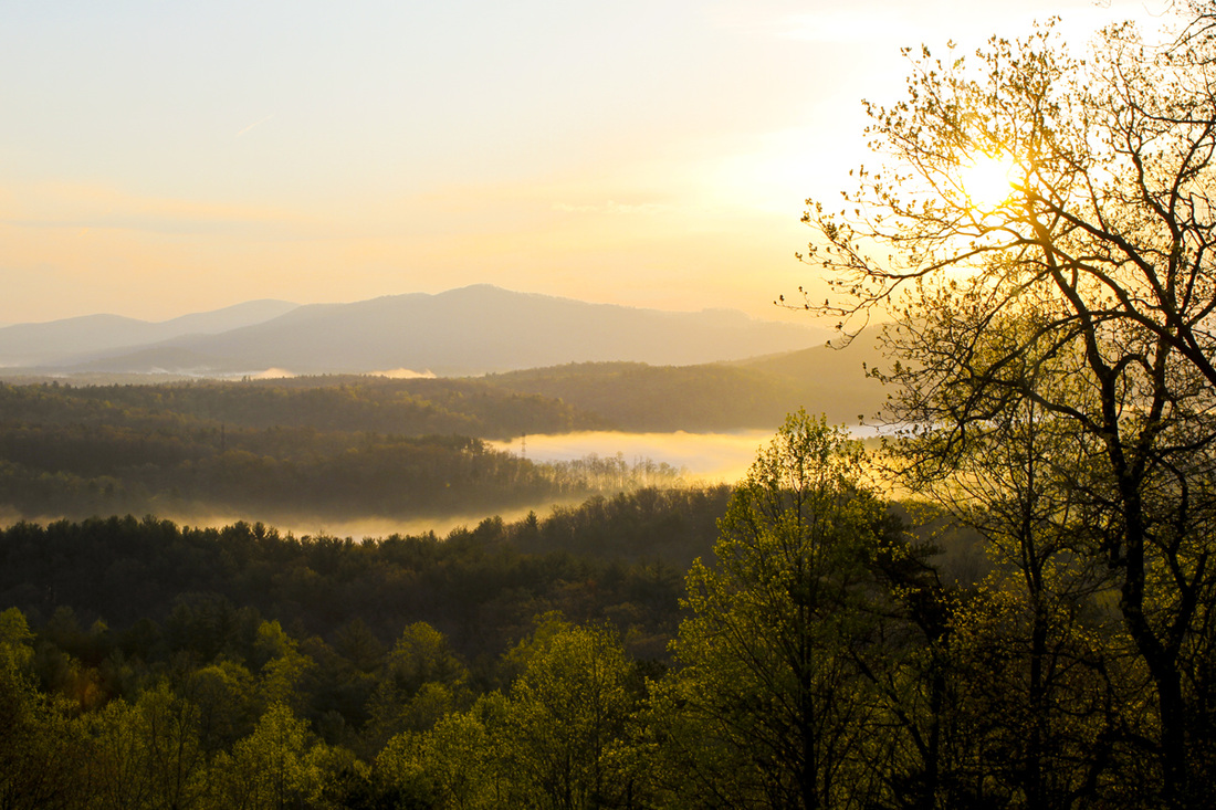 Easter sunrise over the Blue Ridge Mountains. Blue Ridge Parkway, Asheville, NC. Julia Soplop/Calm Cradle Photo & Design