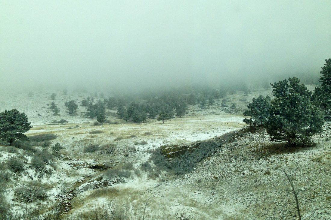 Snowy, foggy fields. Boulder, Colorado. By Calm Cradle Photo & Design