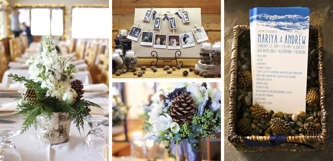 The details. Winter wedding at Wild Basin Lodge. Allenspark, Colorado. By Calm Cradle Photo & Design
