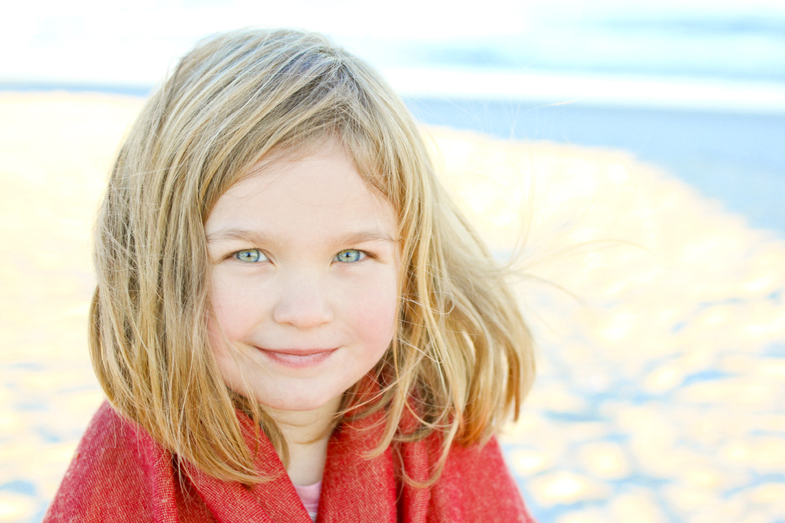 She turns 4: Fall beach portraits. Carolina Beach, North Carolina. By Calm Cradle Photo & Design
