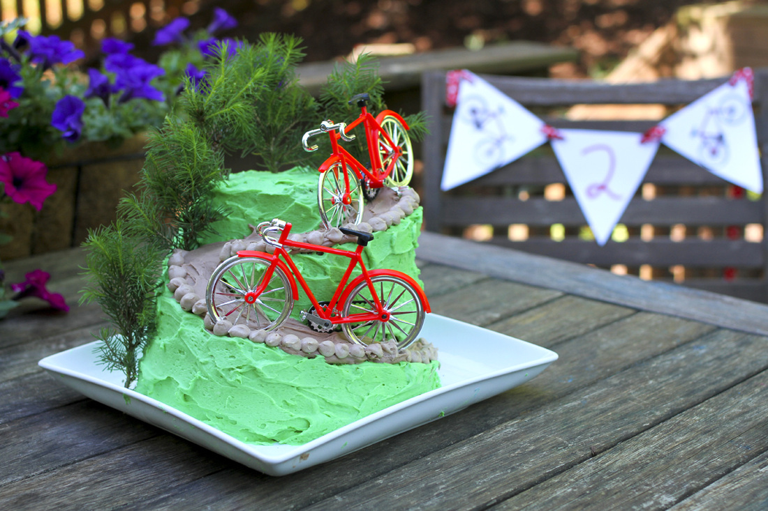 Bicycle birthday cake. Bike. Biking. Mountain. By Calm Cradle Photo & Design