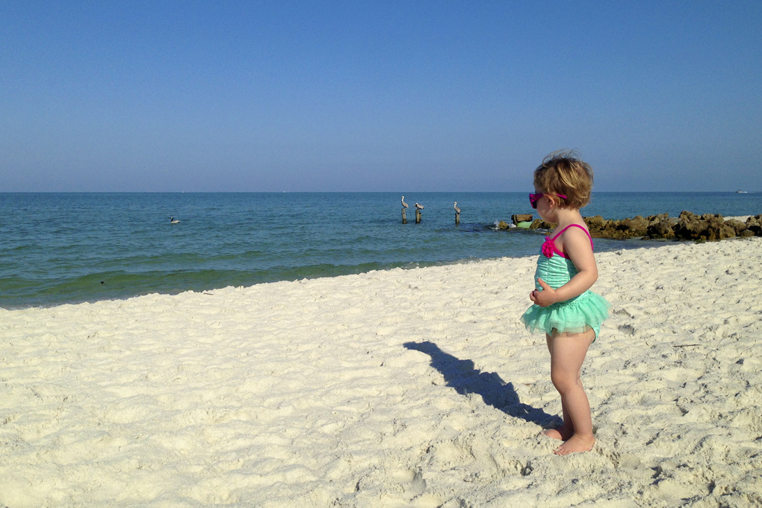 Toddler at the beach. Naples, Florida. By Calm Cradle Photo & Design