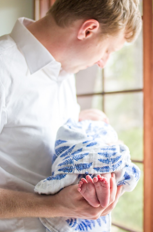 Lifestyle portraits: In-home newborn session + birth announcement design. (Minneapolis, MN) By Calm Cradle Photo & Design (Chapel Hill, NC)